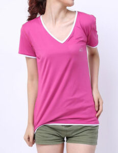 sports V neck t shirts